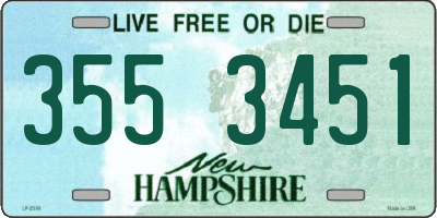 NH license plate 3553451
