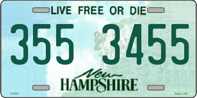 NH license plate 3553455
