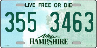 NH license plate 3553463