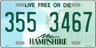 NH license plate 3553467