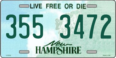 NH license plate 3553472