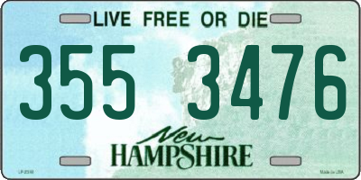 NH license plate 3553476