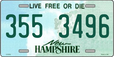 NH license plate 3553496
