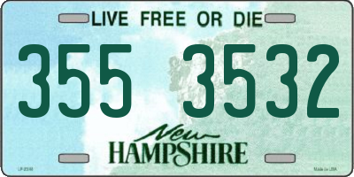NH license plate 3553532