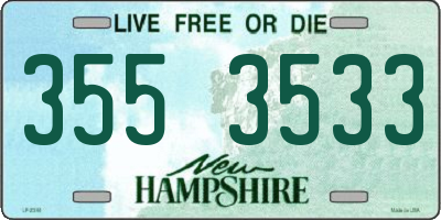 NH license plate 3553533