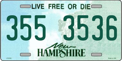 NH license plate 3553536