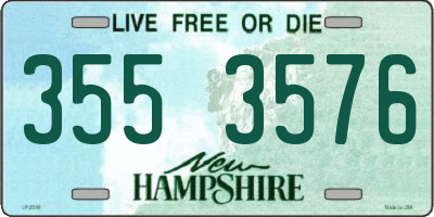 NH license plate 3553576