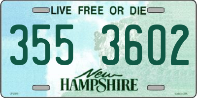NH license plate 3553602