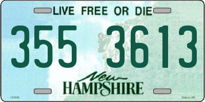 NH license plate 3553613