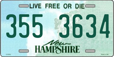 NH license plate 3553634