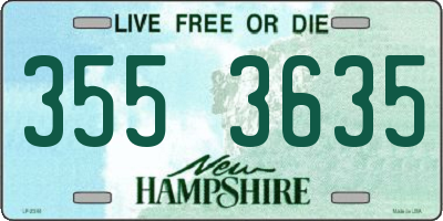 NH license plate 3553635