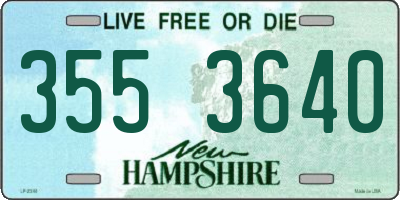 NH license plate 3553640