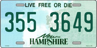 NH license plate 3553649
