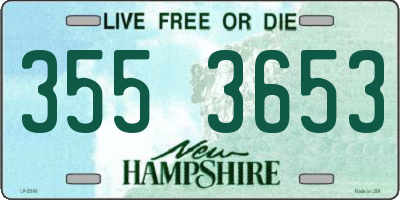 NH license plate 3553653