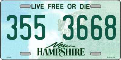 NH license plate 3553668