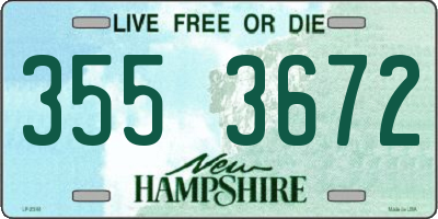 NH license plate 3553672