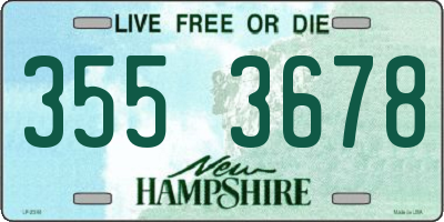 NH license plate 3553678