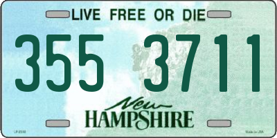 NH license plate 3553711