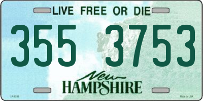NH license plate 3553753