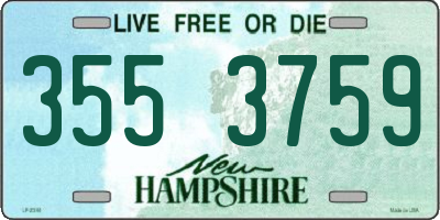 NH license plate 3553759