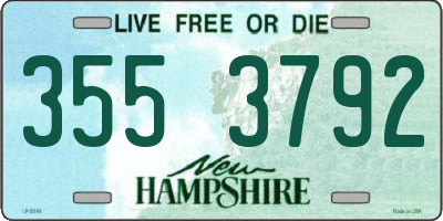 NH license plate 3553792