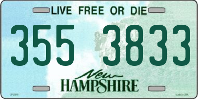 NH license plate 3553833