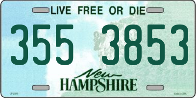 NH license plate 3553853
