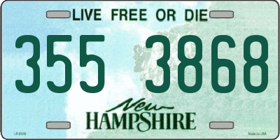 NH license plate 3553868