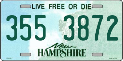 NH license plate 3553872