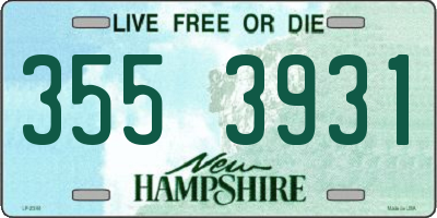NH license plate 3553931
