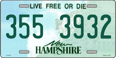 NH license plate 3553932