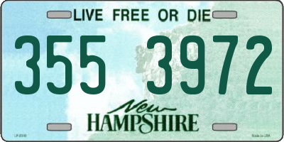 NH license plate 3553972