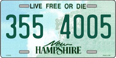 NH license plate 3554005