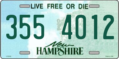 NH license plate 3554012