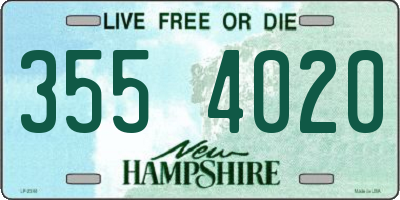 NH license plate 3554020