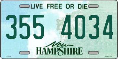 NH license plate 3554034