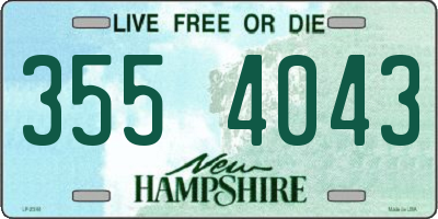NH license plate 3554043