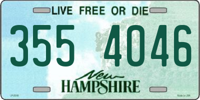 NH license plate 3554046