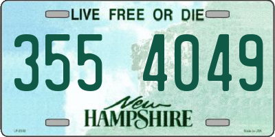 NH license plate 3554049
