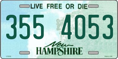 NH license plate 3554053