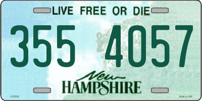 NH license plate 3554057