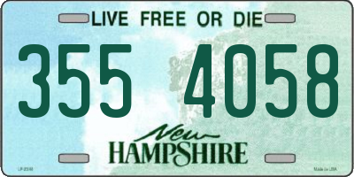 NH license plate 3554058