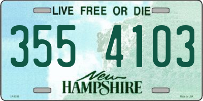 NH license plate 3554103