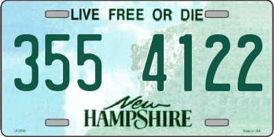 NH license plate 3554122