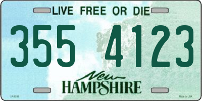 NH license plate 3554123