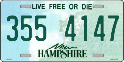 NH license plate 3554147