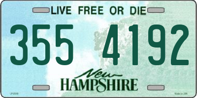 NH license plate 3554192
