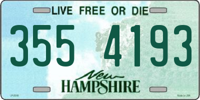 NH license plate 3554193