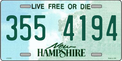 NH license plate 3554194