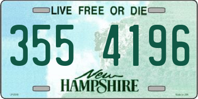 NH license plate 3554196